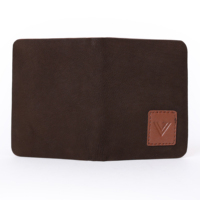Portefeuille élégant et fin en cuir véritable avec fermeture pliante, porte-cartes de petite taille avec doublure en coton, facile à transporter, de haute qualité, cadeau unisexe
