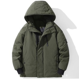 Chaqueta Corta con Capucha para Hombre, Estilo Coreano, Holgada, Informal, con Cuello Alto, para Otoño e Invierno, Abrigos para Parejas, 2026 - Product Image 1