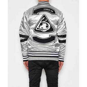 Blouson Bomber en Satin Léger pour Hommes, Manches Longues Brillantes, Vêtement Casual à Fermeture Éclair, Streetwear, Mode Tendance, Vêtement Quotidien - Product Image 1