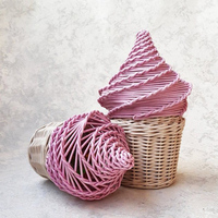Adorable panier cadeau de vacances du Ramadan en rotin pour la décoration islamique Boîte à crème glacée pour contenir des bonbons au chocolat Conceptions personnalisées