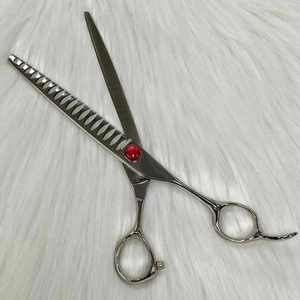 Ciseaux à mâchoires droits en acier inoxydable personnalisables écologiques de qualité supérieure ciseaux de toilettage professionnels pour animaux de compagnie pour chiens - Product Image 3