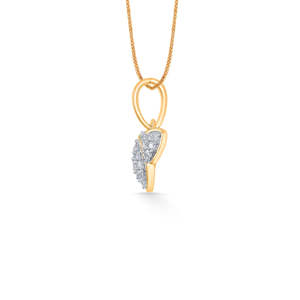 Collier pendentif en or 14 carats avec perle d'eau douce et diamant pour mariage et fiançailles - Product Image 3