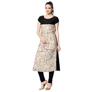 AK Fashion Mall-Kurtis multicolore à manches courtes en crêpe pour femmes, vêtements ethniques imprimés de créateur, fêtes et festivals - Product Image 1