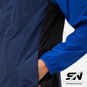 Survêtement décontracté pour homme, personnalisé, 100% nylon, léger, automne, uni, avec cordon de serrage sur le devant, imperméable, coupe-vent - Product Image 3