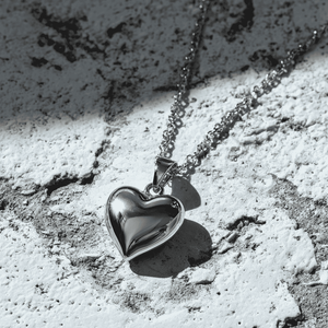 Collar con Colgante de Corazón de Plata de Ley 925, Diseño Clásico para Regalo de Fiesta, Joyería Personalizada - Product Image 1