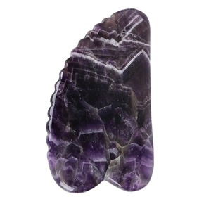 Dark Purple Gua Sha Jade Roller Anti-Dark Circles Stone <b>Massager</b> <b>for</b> <b>Face</b> Skin Care Full Body Metal Skin Scraping Massage - Product Image 1
