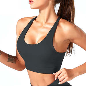 Vêtements de fitness vêtements de yoga femmes en plein air sans couture Gym Wear soutien-gorge blanc Sport Logo personnalisé fitness gym soutien-gorge - Product Image 2