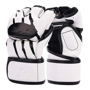 Muay Thai, la mejor calidad, Ufc Mma, guantes de medio dedo, guantes de boxeo ganadores, guantes de cuero de vaca Real, guantes de agarre Mma - Product Image 1