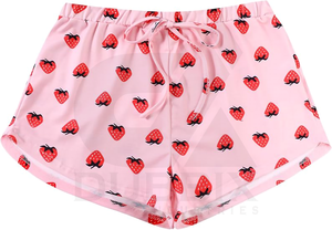 Short de pyjama en polyester 100% pour femmes Logo personnalisable Sticker Color Pattern Design Straight Fit & Breathable for Women's Shorts - Product Image 2