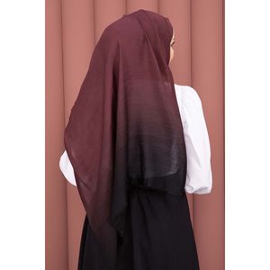 Modern Gradient Burgundy <b>Scarf</b> Series Polyester Modal Long Fashion Style Digital Printed Striped Solid Color Pattern for Summer - Product Image 4
