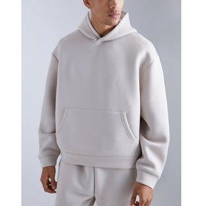 Sweat-shirts à capuche épais en coton 100% pour hommes, impression personnalisée de logo, épaules tombantes, sweat-shirt pour hommes - Product Image 2