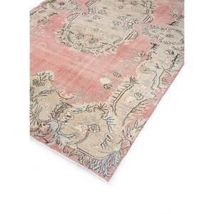 Tapis en laine vintage 9x12 rouge et orange, noué à la main, motif médaillon, pour la maison, la chambre, le salon, le couloir - Pae-3311 - Product Image 2