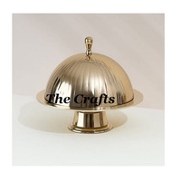 Support à dessert et gâteau en acier inoxydable avec couvercle en verre, design artisanal avantageux, motif calligraphique, personnalisable, haute qualité