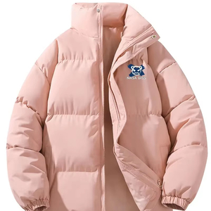 Chaqueta acolchada OEM para hombre más vendida, tela de cuero de venta directa de fábrica de alto fabricante con decoración de piel - Product Image 1
