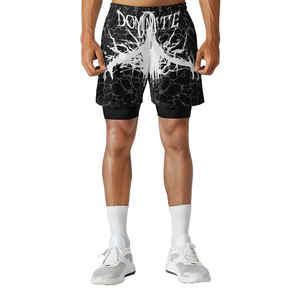 Impression par sublimation personnalisée Short de course 2 en 1 à séchage rapide Short de plage pour homme Short d'entraînement - Product Image 2