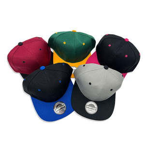 หมวกสแนปแบคผ้าฝ้าย100% แบบไม่มีโครงหมวกสตรีทแวร์หมวกสแนปแบ็กแบบธรรมดาออกแบบได้ตามต้องการแผงด้านหน้าโลโก้ปักลายพราง - Product Image 4