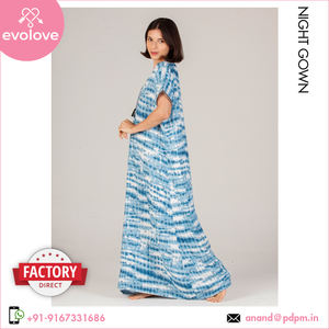 Top vente rayonne femmes longue robe de nuit bonne qualité vêtements de nuit pour un usage domestique large Options de couleur pour l'été - Product Image 3