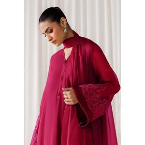 Vestido de Gasa con Bordado en Línea A EN-1304 - Product Image 3