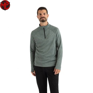 Custom Activewear Slim Fit 1/4 Quarter Zip Jogging Top <b>Men</b> Workout <b>Shirt</b> Sports Gym Long Sleeve <b>Compression</b> <b>Shirts</b> - Product Image 1
