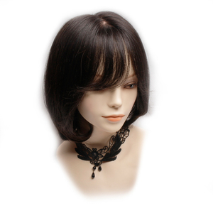 Wigts cao cấp 8-inch trung bình C Curl Clip-trong tóc giả tóc con người tự nhiên màu nâu đen nhẹ thoáng khí nhỏ nắp lớn có sẵn - Product Image 2