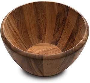 Plato de Acacia Real de gran tamaño, cuenco para servir, accesorios de utensilios de cocina, cuencos para mezclar y pudín, cuencos de frutas de calidad duraderos reutilizables - Product Image 2