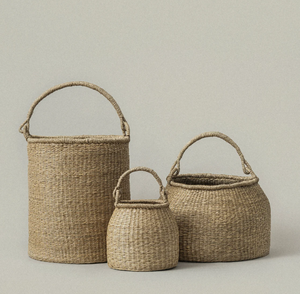 Mayorista de alta calidad Superventas Respetuoso con el medio ambiente Satna Tall Seagrass Bucket Handles LAVIHEXCO Modelo LV66B Almacenamiento en 2 tonos de colores - Product Image 5