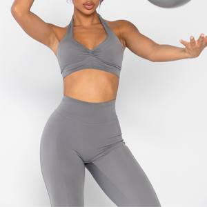 Trending Women <b>Halter</b> Sports <b>Bra</b> Wholesale Custom Logo Yoga <b>Bra</b> Gym Fitness Activewear Pilates Running High Quality Women's <b>Bra</b> - Product Image 2