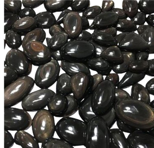 พลอยออบซิเดียนทรงหลวม3มม. ทรงรีสีรุ้งออบซิเดียน - Product Image 4