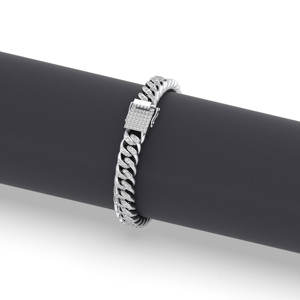 REYES Precio al por Mayor Pulseras de Cadena Cubana de Plata de Ley 925 con Certificado GRA, Joyería de Lujo con Moissanita para Fiestas - Product Image 5