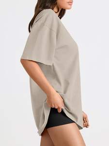 T-shirts d'été en coton pour femmes OEM Short Sleeve Custom Design Tee Top for Women Casual Clothing - Product Image 3