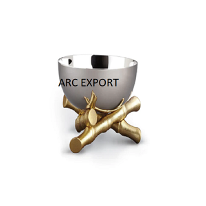 Best Selling Table Decorative Metal Dry Fruit Bowl With Gold Color Flower <b>Stands</b> Stylish Tabletop Decoration Food Serving Bowl - Product Image 6