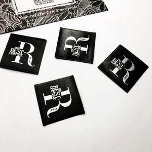Etiqueta tejida de ropa de marca personalizada 100, alta calidad, 2x5cm, etiqueta de tela para ropa, logotipo, técnica de estampado en caliente, pliegue final/centro - Product Image 3
