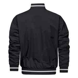 2025 vestes de baseball unies en gros boutonnées logo personnalisé imprimé collège noir vestes pour hommes veste d'université - Product Image 3