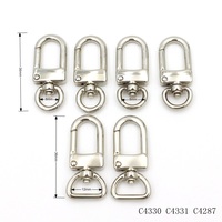 Fabricant de matériel pour porte-clés : Mousqueton rond en métal avec anneau pivotant de 8 mm pour breloques et porte-clés