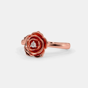 Anillo de Zafiro Rosa Natural y Diamantes para Mujer en Oro Rosa, Gema Luminosa, Anillo de Aniversario, Boda, Joyería Fina, Regalo - Product Image 4
