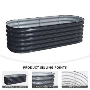 Jardinière galvanisée optimisée pour les thèmes de décoration naturelle, offrant une résistance élevée grâce à une base en alliage trempé. - Product Image 3