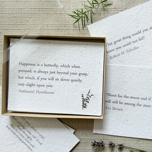 Carte di citazione ispiratrici di carta semi di fiori selvatici piantabili LABON regalo Eco-Friendly regalo unico per gli amanti della natura - Product Image 1