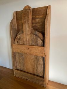 Tabla de cortar de madera de acacia natural grabada a mano, elegante diseño redondo con mango para el hogar, cocina, picar verduras baratas - Product Image 5