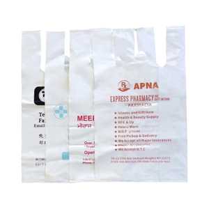 Bolsas de Plástico Blancas Personalizadas para Camisetas al por Mayor - Product Image 4