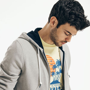 Sudadera con capucha y cremallera completa para hombre, 100% algodón, corte holgado, con logo personalizado, OEM, estilo urbano, invierno, venta al por mayor - Product Image 4