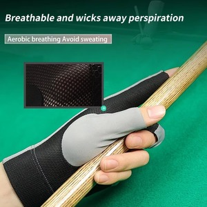 Custom Logo <b>Billiards</b> Pool <b>Gloves</b> Left Hand 3 Finger Anti Slip <b>Snooker</b> Cue Sport <b>Billiard</b> <b>Glove</b> for Men & Women For Unisex . - Product Image 2