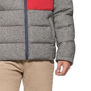 Chaqueta de burbujas para hombre, de primera calidad, informal, con cuello alto, cierre frontal con cremallera, logotipo, color sólido, cálida para invierno, personalizada, impermeable y transpirable - Product Image 3