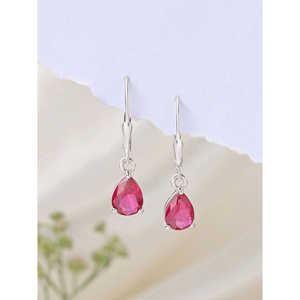 Pendientes de gota de rubí a la moda para mujer Accesorio de moda elegante y elegante - Product Image 3