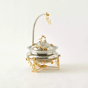 Chauffe-plat rectangulaire en verre 9L en acier inoxydable pour buffet de mariage, banquets, hôtel, équipement de restauration de l'Inde - Product Image 1