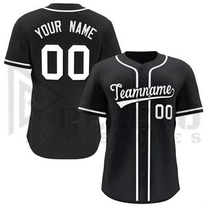 Uniforme de baseball unisexe de haute qualité, logo personnalisé, taille plus, maillot en sergé 3D, couture sur le devant, respirant, évacuation de l'humidité, maille solide - Product Image 2