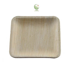100% Vaisselle jetable naturelle en feuille de palmier Assiettes carrées biodégradables en feuille de palmier au prix de gros - Product Image 1