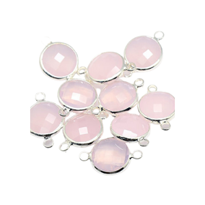 Charme ovale en argent sterling Labrodorite Connecteurs de pierres précieuses colorées avec montage sur lunette en argent - Product Image 6