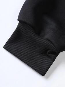Vente en gros 100% coton coupe régulière sweats à capuche pour hommes logo personnalisé pull blanc poids lourd brodé poche hiver - Product Image 3