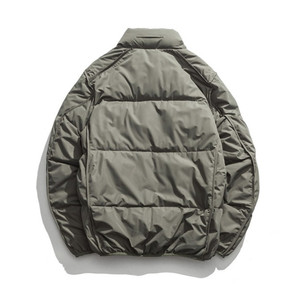 Chaqueta acolchada clásica para hombre con cierre de cremallera, ropa de abrigo acolchada ligera y cálida para invierno y otoño - Product Image 2