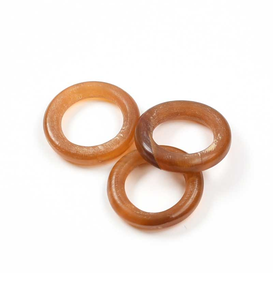 Diseño de moda Anillo de cuerno superventas artesanía redonda anillo de cuerno de alta calidad joyería Mejor diseño Forma redonda - Product Image 2